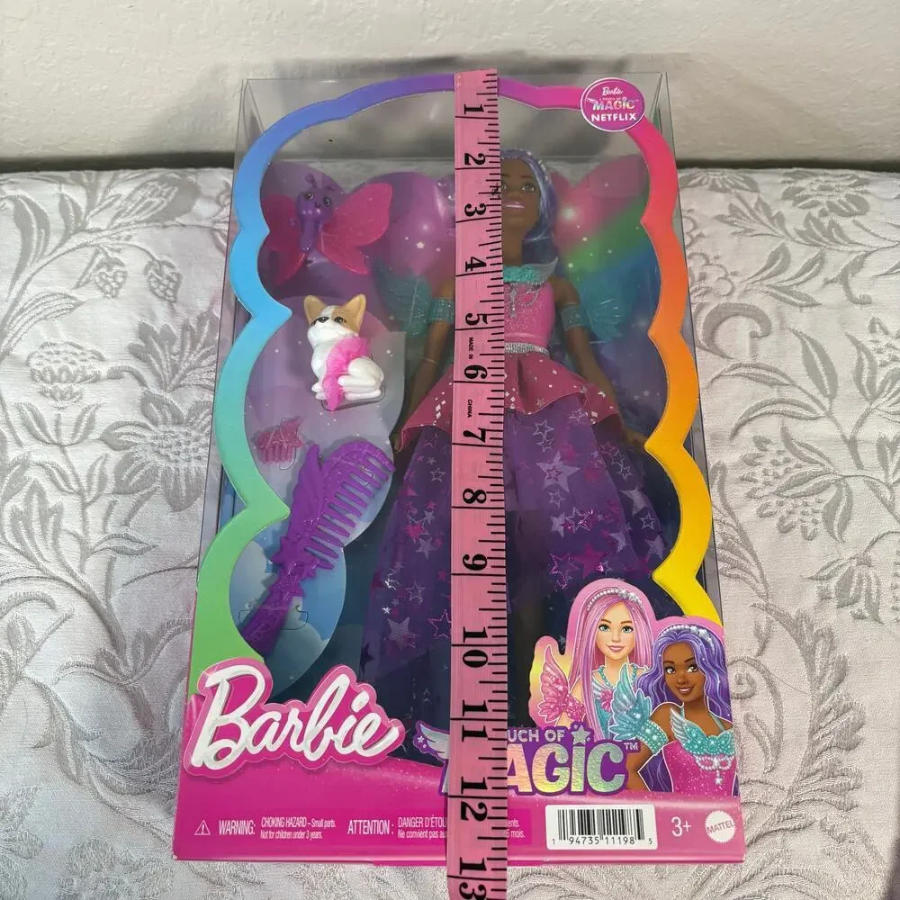 NEW BARBIE TOUCH OF MAJIC Brooklyn Doll & 2 Fairytale Pets Keepsake Collectible - Picture 4 of 6
